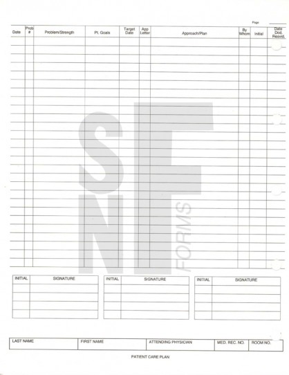 Resident Care Plan (Index) - Pg.2: CM-1005B (2)