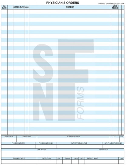 Physician's Orders: Form-2E (1)