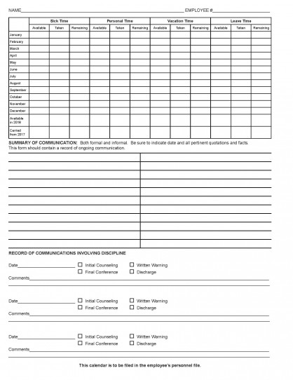 Attendance Calendar: HR-650 (2)