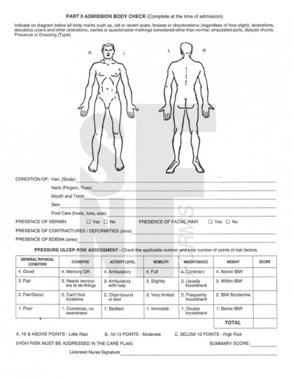 Nursing History/Assment/Adm. Record: NU-1425 (2)