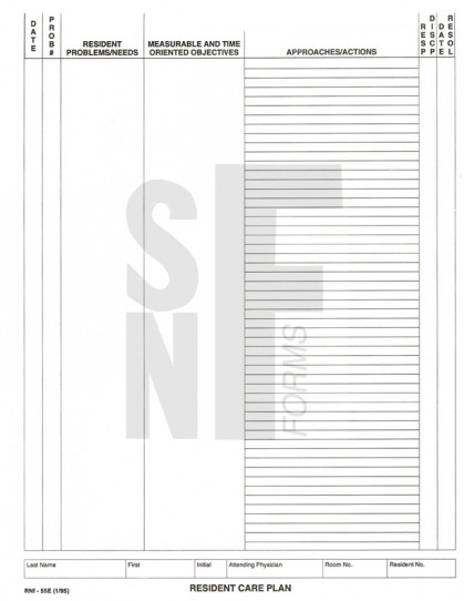 Resident Care Plan - Addendum: RNf-55E (1)