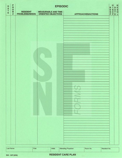 Resident Care Plan - Episodic: RNf-55F (1)