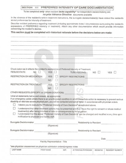Adv. Directive/ Preferred Intensity of Care Doc.: RSLf-06A (2)