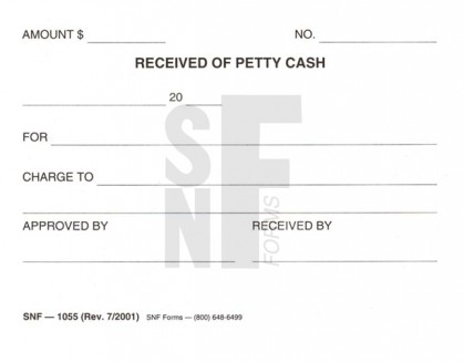 Petty Cash Slips: SNF-1055 (1)